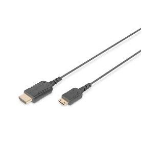 HDMI High Speed con. cable, type C - A, HighFlex M/M, 2.0m, 4K Ultra HD@30Hz, active CE, gold, bl