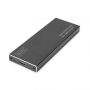 USB Type-C 3.1 External SSD Enclosure M.2 (NGFF) B-Key, alu housing, black, chipset. EP9461E chipset. EP9461E