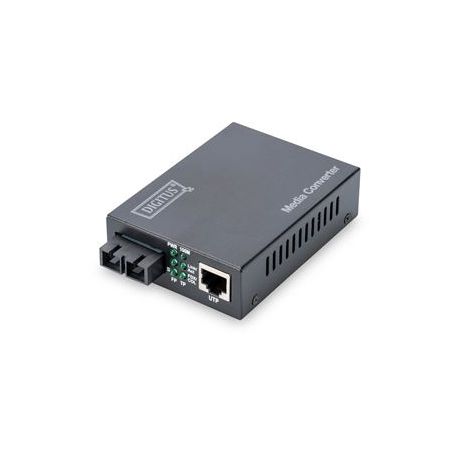 DIGITUS Media Converter, Singlemode 10/100Base-TX to 100Base-FX, Incl. PSU SC connector, Up to 20km