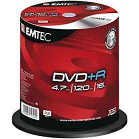 DVD+R EMTEC 4.5GB PACK 16X 25 UN.