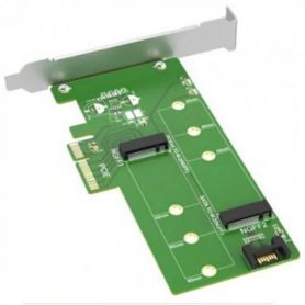 ADAPTADOR PCIe 1xM.2 NVMe 1xM.2 SATA KINTEC KT015