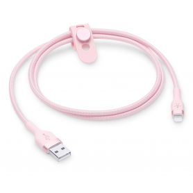 BOOST CHARGE'' USB-A to LTG_Braided Silicon, 1M, Pink
