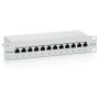 Equip Cat.6 Patch Panel 12-Port 10 Inch, light-grey, shielded - 208014