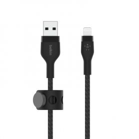 BOOST CHARGE'' USB-A to LTG_Braided Silicon, 2M, Black