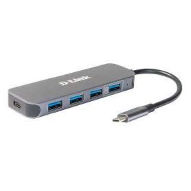D-link USB-C to 4-Port USB 3.0 Hub with Power Delivery - DUB-2340
