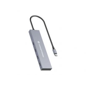 Conceptronic 4-Port USB 3.2 Gen 2 Hub, 10Gbps, USB-C x 4, 100W USB PD, Aluminum Case - HUBBIES14G