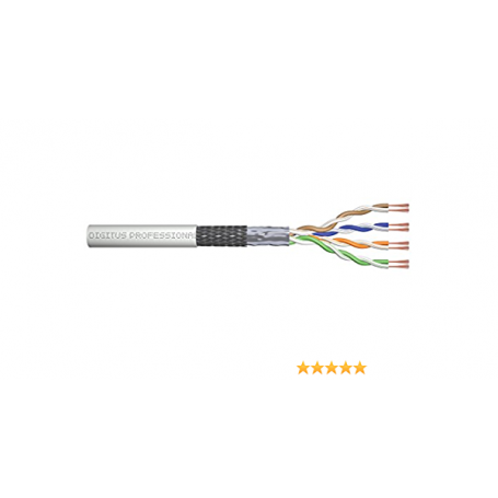 CAT 5e SF-UTP patch cable, raw length 100 m, paper box, AWG 26/7, PVC, simplex, color grey