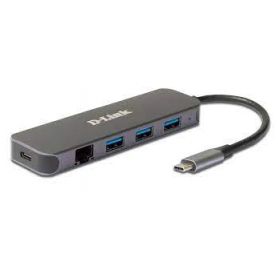 D-link 5-in-1 USB-C Hub with Gigabit Ethernet/Power Delivery - DUB-2334