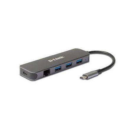 D-link 5-in-1 USB-C Hub with Gigabit Ethernet/Power Delivery - DUB-2334